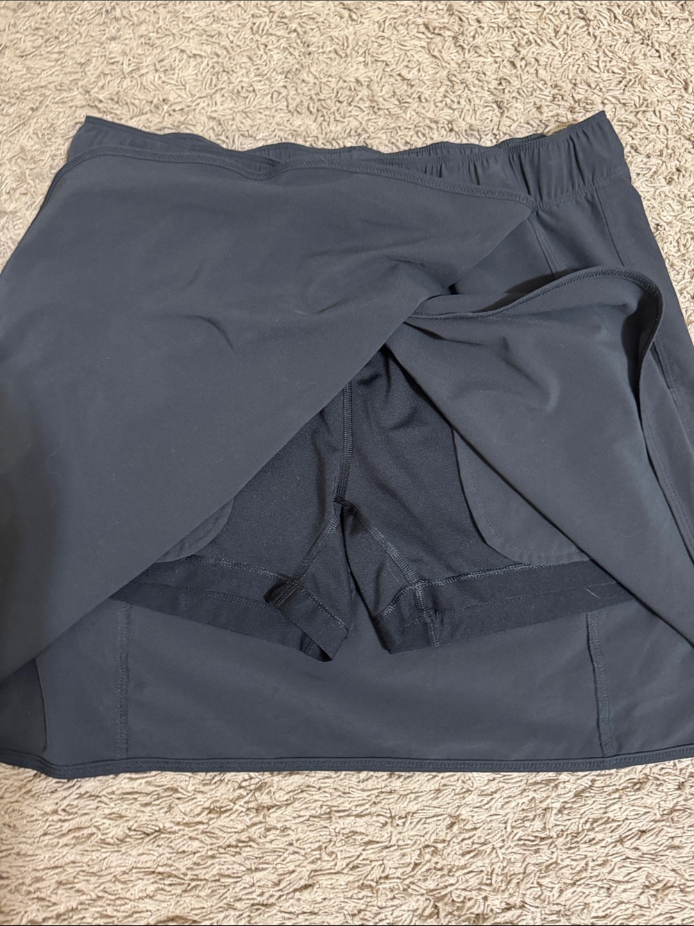 Patagonia Women’s Black Faux Wrap Drawstring Skort size M Athletic Athleisure - Picture 3 of 9
